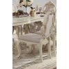 ACME Ragenardus Side Chair (Set-2) in Fabric & Antique White 61282