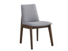 ACME kaela Side Chair (Set-2), Light Gray Fabric & Walnut Finish DN02926