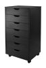 Halifax Cabinet for Closet / Office; 7 Drawers; Black