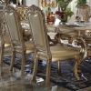 Bone and Gold Patina Padded Side Chair (Set of 2)