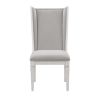 Light Grey and Weathered White Padded Side Chair (Set of 2)