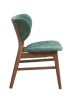 ACME Bevis Side Chair (Set-2), Green Fabric & Walnut Finish DN02314