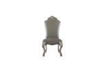 ACME Dresden Side Chair (Set-2), Vintage Bone White & PU 68172