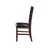 Black and Cherry Ladder Back Side Chairs (Set of 2)
