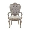 Beige and Antique Platinum Tufted Side Chair (Set of 2)