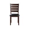 Black and Cherry Ladder Back Side Chairs (Set of 2)