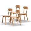 Dining chair wooden FAS grade oak natural wood made in North America 100% dirt-free wood chair solid chair table chair wooden living room chair simple